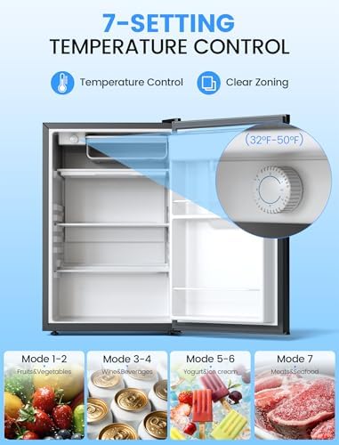 COWSAR 4.4 Cu.Ft Mini Dorm Fridge with Freezer & Water Dispenser, Black - Image 4
