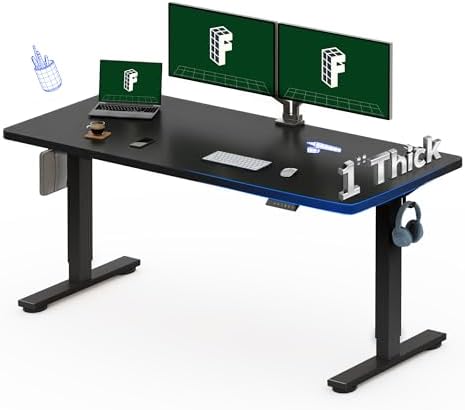 FLEXISPOT 60"x24" Electric Standing Desk, Black by Unknown