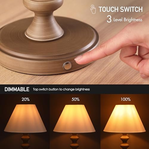 O'Bright Ember Rechargeable Table Lamp (Charcoal-Washed_Baluster) - Image 2