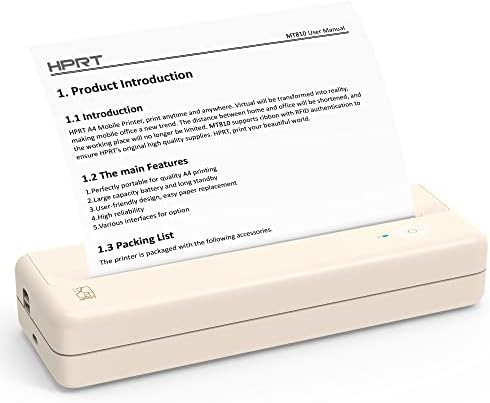 HPRT Wireless Portable Printer - Bluetooth Thermal Printer for Travel by HPRT