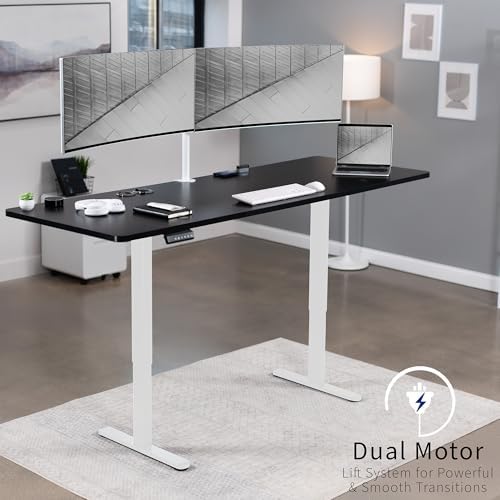 VIVO Black 83 x 30 in Standing Desk, DESK-KIT-E2W84-30B - Image 2
