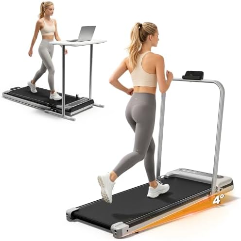 Walking Pad Treadmill, Folding Treadmill for Home with Handrail& Incline by Unknown