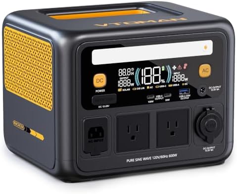 VTOMAN Jump 600X 600W Portable Power Station, 268.8Wh LiFePO4 Battery by VTOMAN