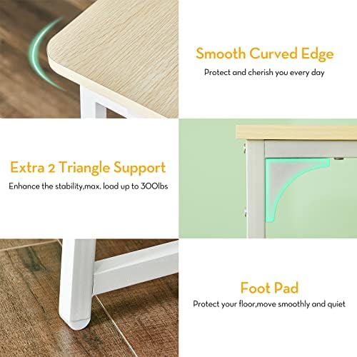 WOHOMO Folding Desk, 39.4" Foldable Computer Table for Small Spaces, Oak - Image 6