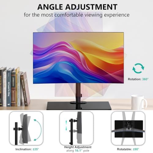 WALI Free Standing Vesa Monitor Stand for 13-32 inch Screens, up to 22 lbs - Image 2