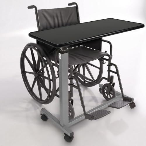 Vaunn Medical Cart Adjustable Overbed Table with Wheels – Rolling Bedside Table for Hospital, Portable Standing Cart & Laptop Desk for Bed, Couch, Wheelchair - Image 5