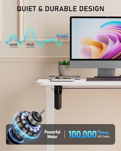 40" Small Electric Standing Desk Adjustable Height for Home Office - Image 4