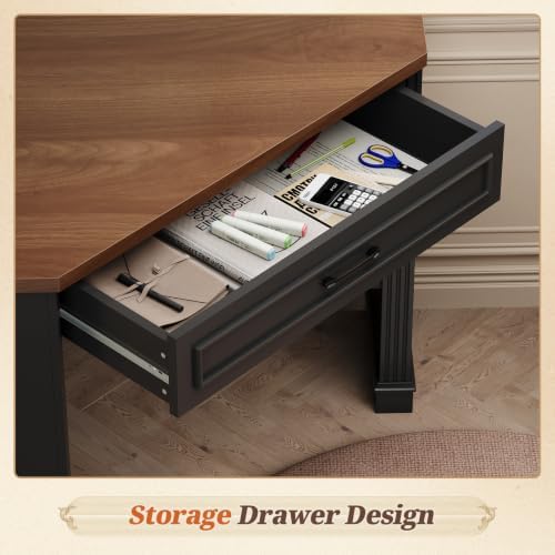 SEDETA Farmhouse Corner Desk for Small Space, White Small Computer Desk - Image 3