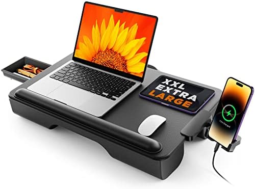 SAIJI Laptop Lap Desk, Portable Laptop Desk for Bed Fits Up to 17" Laptops by SAIJI
