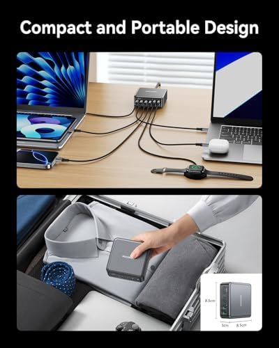 Rocoren 270W GaN 6‑Port Charging Station,100W PD Fast USB‑C Charger Dock - Image 6