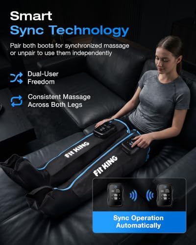 FIT KING Cordless Air Compression Boots Recovery System Leg Massager Medium - Image 4