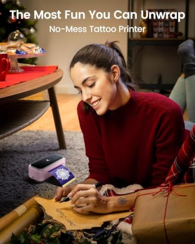 Phomemo Tattoo Maker -Mini Tattoo Stencil Printer Machine TP31 with 30pcs Transfer Paper,Small Portable Tattoo Machine for Beginners/Enthusiast/Artists,Easy to Use with Smartphone,Pad- Pink - Image 2