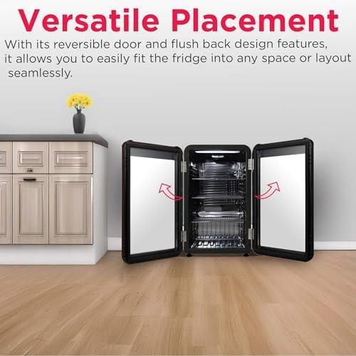 Frigidaire Retro Compact Refrigerator with Glass Door, 3.2 cu ft Countertop Fridge, Rounded Corners, Premium, for Office, Bedroom, Dorm Room, Cabin - Image 4