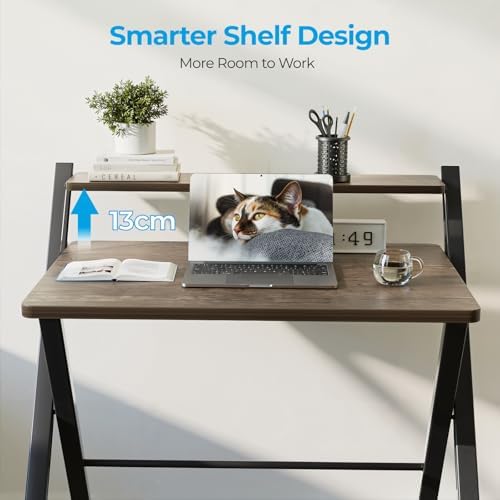 GreenForest Folding Desk No Assembly, Sturdy Computer Desk for Small Spaces - Image 5
