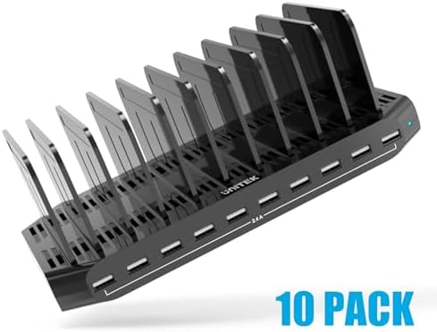 Unitek 10 USB Charging Station Multiple Devices for iPad Tablet iPhone Mic - Image 2