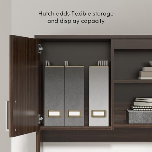Bestar, Ridgeley Collection, 3-Piece Set Including a U-Shaped Desk with Hutch, a Lateral File Cabinet, and a Bookcase - Image 6