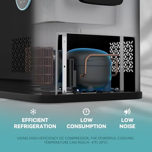 EUHOMY 48QT 12 Volt Refrigerator,Dual Zone -4℉~68℉ Portable Freezer for Car - Image 3