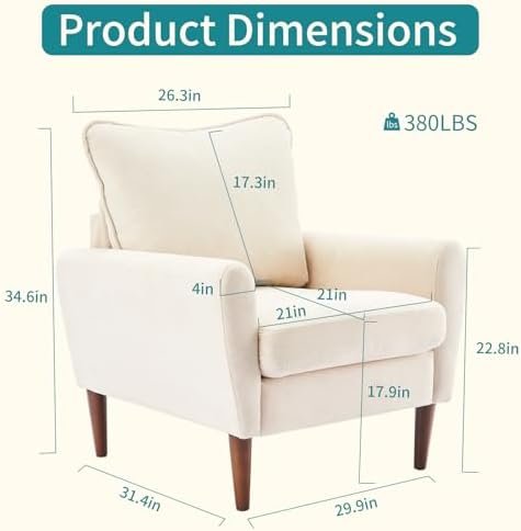 OLIXIS Comfy Accent Chair for Living Room Bedroom and Waiting Room - Image 2