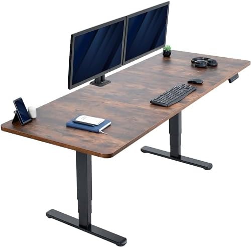 VIVO Rustic Vintage Brown 83 x 30 in Standing Desk, DESK-KIT-2B8N by VIVO