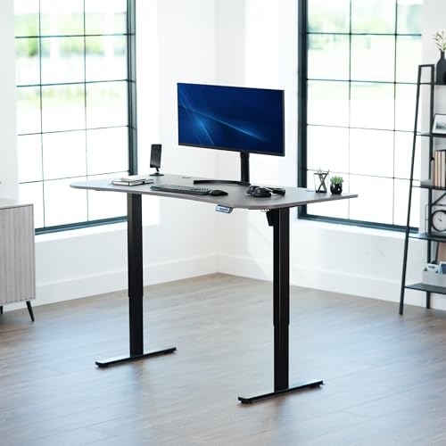 VIVO Dark Gray 63 x 32 in Standing Desk, DESK-KIT-1B1G - Image 2