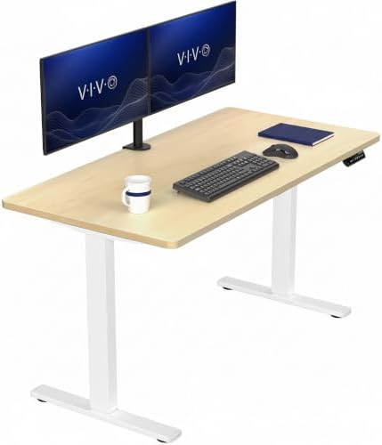 VIVO Light Wood 55 x 28 in Standing Desk, DESK-KIT-1W55C by VIVO