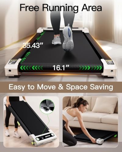 AKLUER Walking Pad Treadmill - 2.5HP Under Desk Treadmill with Incline - Image 4