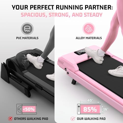 FUNMILY Upgrade Walking Pad Folding Treadmill with 12%/15% Incline & Handle Bar, 3.5HP Foldable Under Desk Compact Treadmills for Home/Office/Gym, 400+lb Capacity, Shock Absorption - Image 4