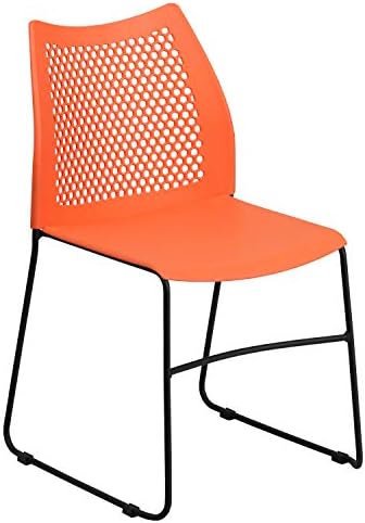 Flash Furniture Hercules Stack Chair with Air-Vent Back, Orange by FlashFurniture