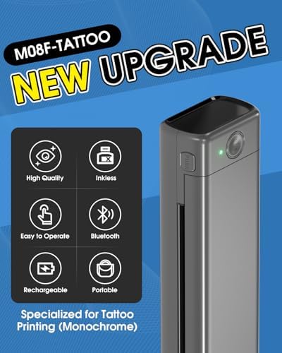 Phomemo M08F Tattoo Stencil Printer, Bluetooth, Wireless, Thermal, Portable - Image 2
