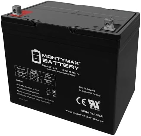 Mighty Max Battery 12V 75Ah SLA Battery for Wayne ESP25 Back-Up Pump by Mighty+Max+Battery