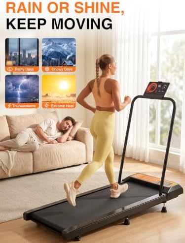 Under Desk Treadmill with Incline, Portable Walking Pad with Handlebar - Image 7