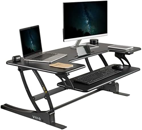 VIVO Black 42 inch Electric Desk Converter, DESK-V000VLE by VIVO