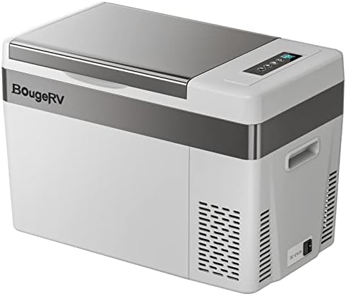 BougeRV 12 Volt Refrigerator With Cover 12V Car Fridge 30 Quart Portable Freezer Compressor Cooler Compressor Freezer, 12/24V DC 110~240V AC, -8℉~50℉ for Truck RV SUV by BougeRV
