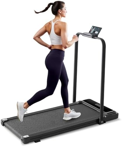 Compact Walking Pad Under Desk Treadmill, Portable Electric Walking Treadmill with Remote Control & LED Display for Home Office, Quiet Fitness Machine by Aidoly