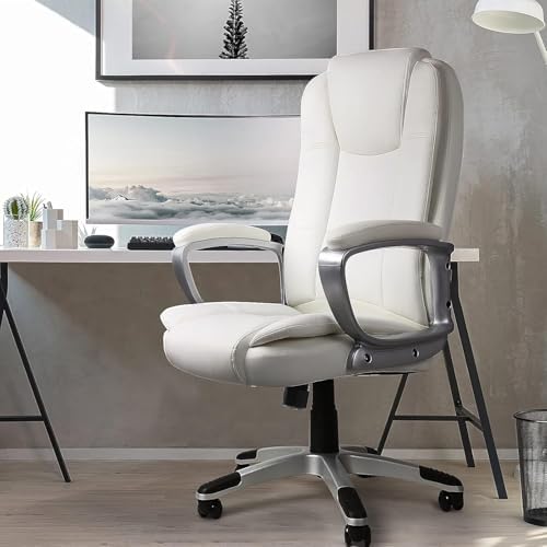 OFIKA Home Office Chair, 400LBS Big and Tall Chair Heavy Duty Design, Ergonomic High Back Cushion Lumbar Back Support, Computer Desk Chair, Adjustable Executive Leather Chair with Armrest - Image 2