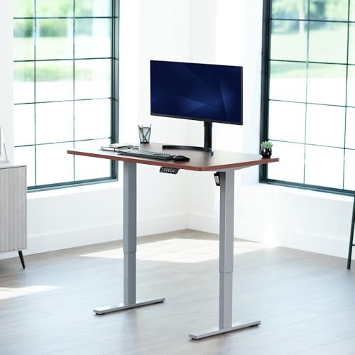 VIVO Dark Walnut 48 x 30 in Standing Desk, DESK-KIT-1G5D - Image 2