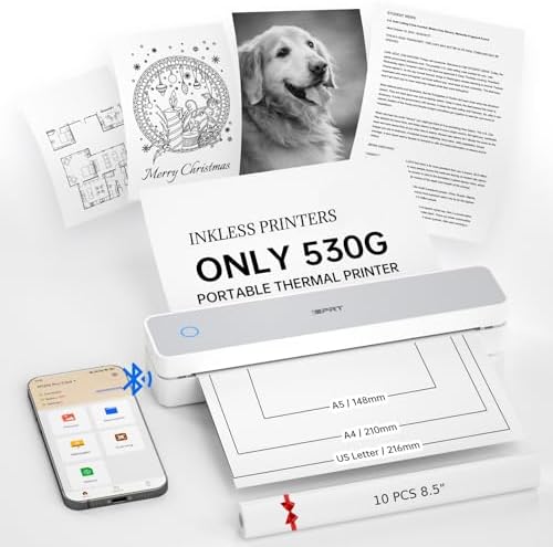 iDPRT Portable Inkless Printer for Travel,Wireless Thermal Printers by iDPRT