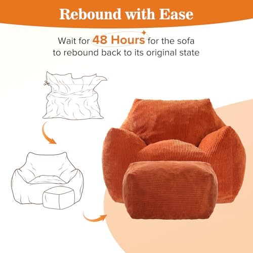 Big Bean Bag Chair for Adults, Ultra Soft BeanBag for Living Room - Image 6