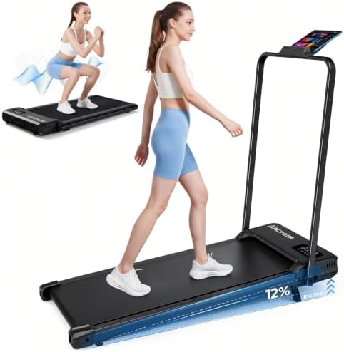 ANCHEER Walking Pad with Incline - Under Desk Treadmill with Handle Bar by YourHealthyLifestyle