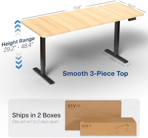 VIVO Light Wood 71 x 30 in Standing Desk, DESK-KIT-1B7C - Image 3