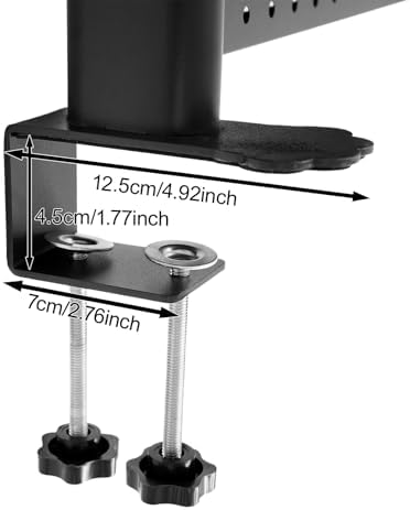 Desktop Bookshelf Clamp On Desk Shelf with Each Tier Load Capacity(16.53 Lbs) Multipurpose Clip-On Desk Organiser Desktop Organizer Bookshelf Storage Shelves for Study Rooms, Bedrooms(Black) - Image 4
