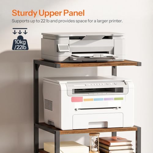 HOOBRO File Cabinet with Shelves, Mobile Filing Cabinet, Printer Stand - Image 5