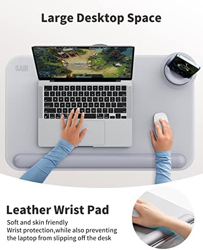 SAIJI Laptop Lap Desk with External Monitor Holder Fits Up to 17" Laptops - Image 2