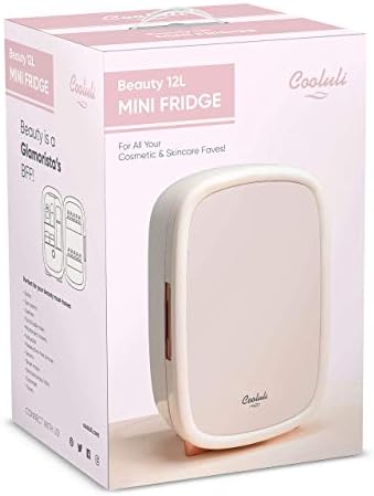 Cooluli Beauty 12L Skincare Fridge - for Makeup, Cosmetic & Facial Skin Care Products - for Women & Teen Girls - Pearl White Mini Fridge for Bedroom & Bathroom Vanity - Interior LED Lights - Image 7