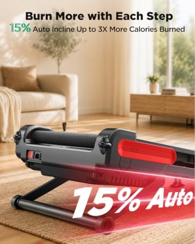 Jogwell Walking Pad with 15% Auto Incline, Full-Deck Design - Image 2