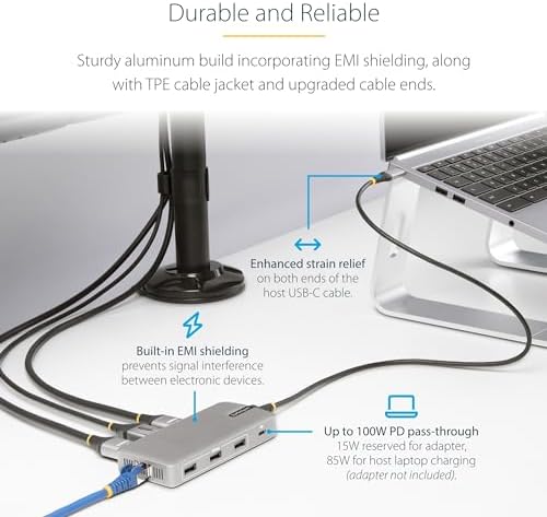 StarTech USB-C Triple 4K HDMI DP Docking Station, 100W Laptop Charging, GbE - Image 6