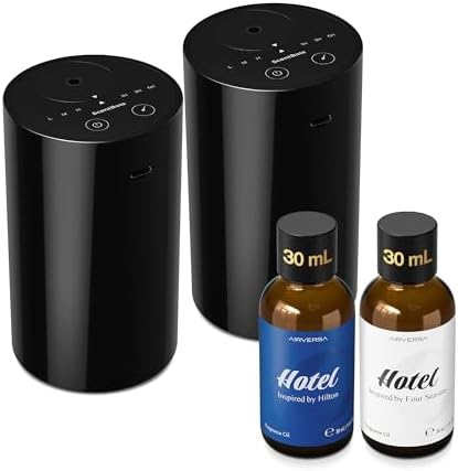 ANZ Waterless Essential Oil Diffuser Starter Kit, Black by ScentBots