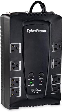 CyberPower CP800AVR AVR UPS Battery Backup and Surge Protector, 800VA/450W, 8 Outlets, Compact, UL Certified - Image 3