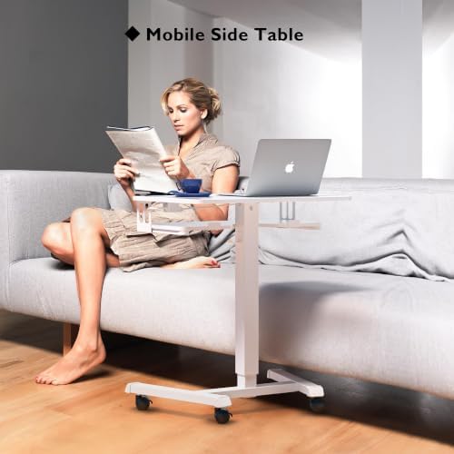 BONTEC Mobile Standing Desk with Keyboard Tray, Mobile Podium on Wheels - Image 4