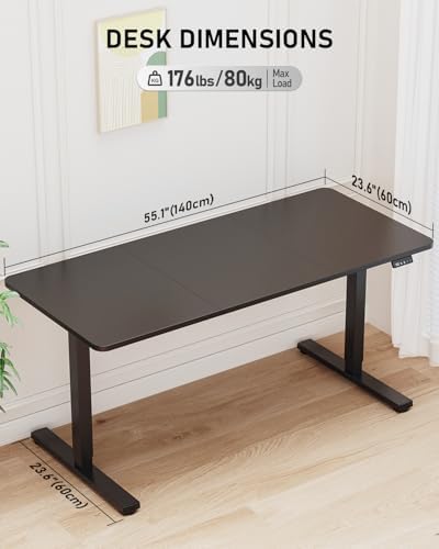55" Large Electric Standing Desk Adjustable Height for Home Office - Image 3